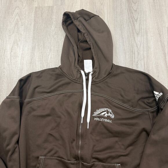 Adidas Western Michigan Broncos Hoodie Men's 2XL Brown Volleyball Sweatshirt WMU - Picture 2 of 7